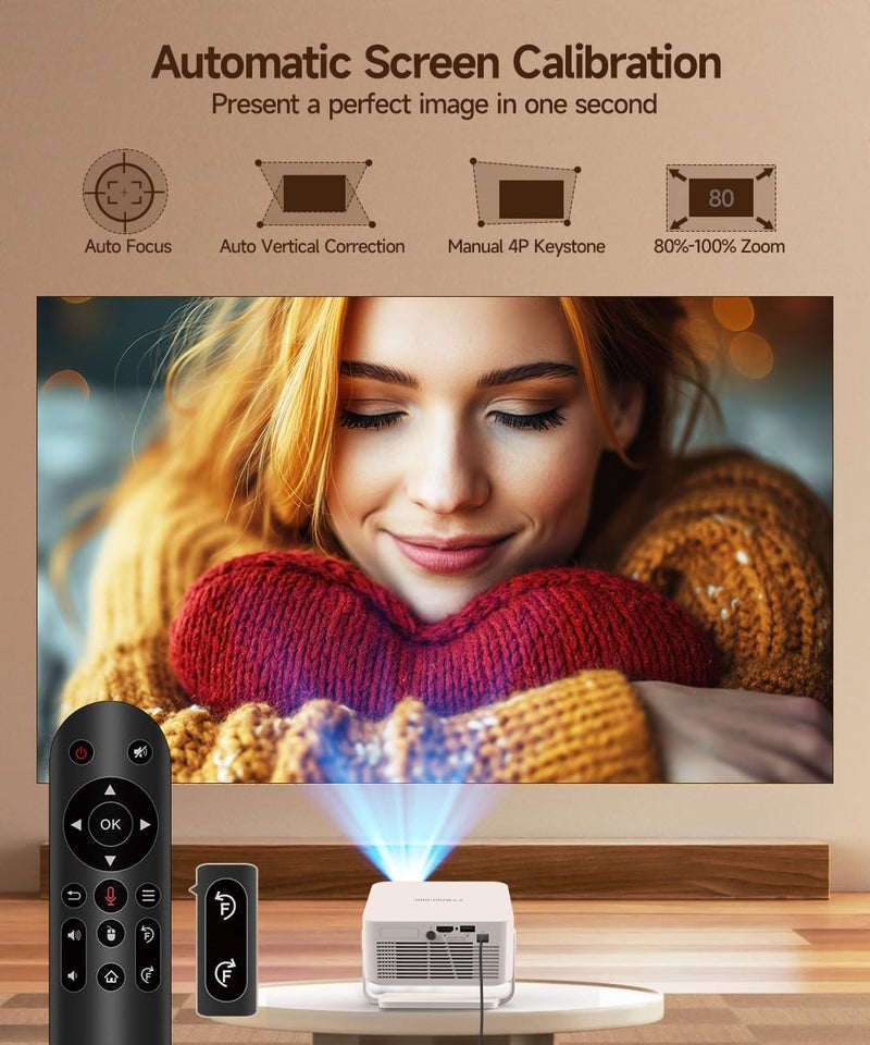 MAGCUBIC بروجيكتور ذكي 2026 بنظام أندرويد 14 يدعم 4K و 8K، بروجيكتور محمول مع واي فاي 6 وبلوتوث 5.4، تركيز تلقائي وتصحيح عمودي، قابل للدوران 180°، بروجيكتور ميني للاستخدام الخارجي في المنزل HY300Max - Image 2